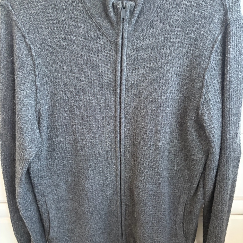 Men's Jame’s Pearce  Gray Full-Zip Sweater